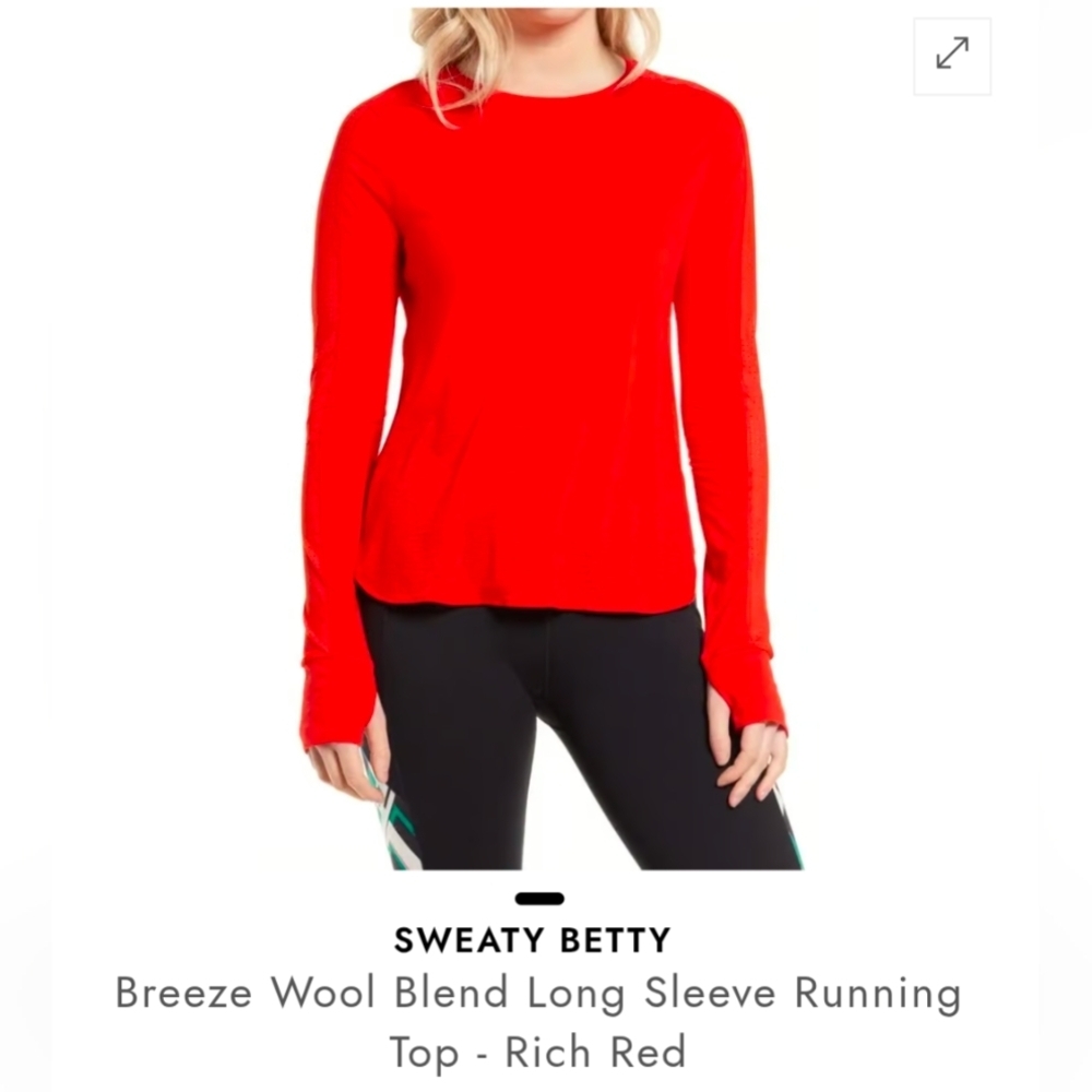 Sweaty Betty Red Long Sleeve Tee. Nwot.‎ XXL